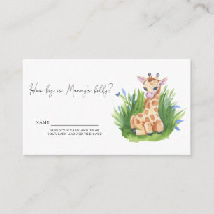 Safari giraffe - How big is mommy's belly Enclosure Card