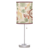 Safari Giraffe & Palm Leaves Nursery Table Lamp (Left)