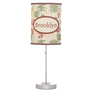 Safari Giraffe & Palm Leaves Nursery Table Lamp
