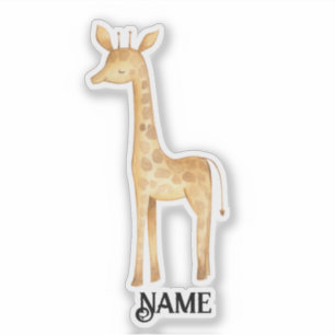 Safari Giraffe Personalized Sticker
