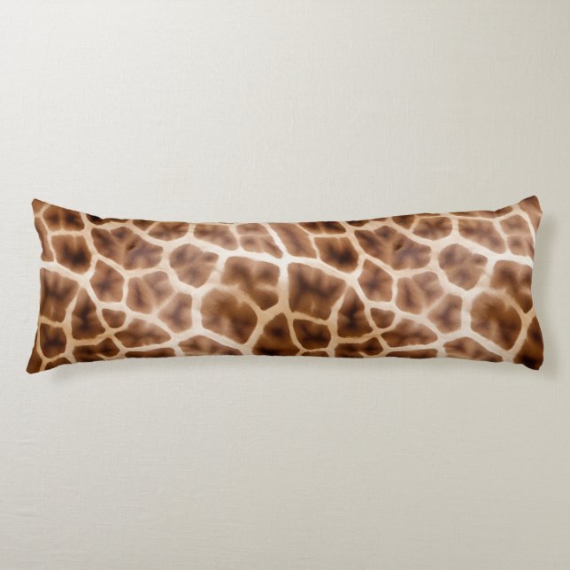 Safari Giraffe Print Body Pillow (Front)