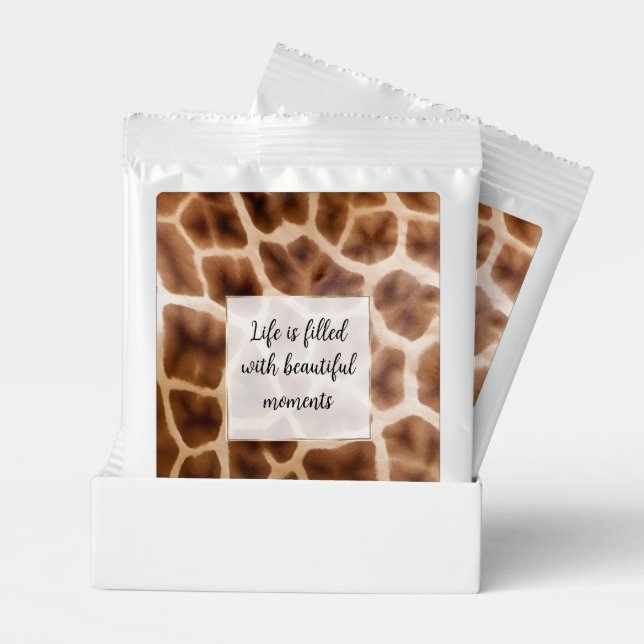 Safari Giraffe Print Hot Chocolate Drink Mix (Pair)
