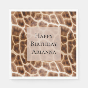Safari Giraffe Print Napkins