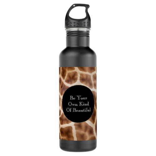 Safari Giraffe Print Stainless Steel Water Bottle