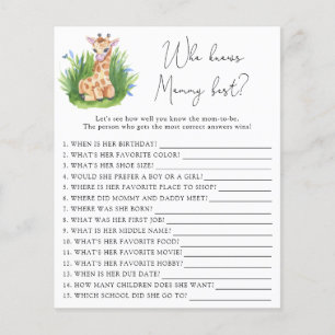 Safari Giraffe - Who knows Mommy best