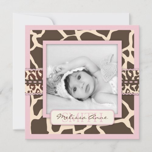 Safari Girl Announcement Square