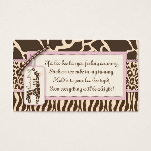 Safari Girl Gift Tag B Business Cards