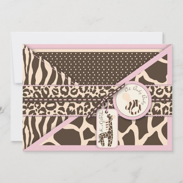 Safari Girl Invitation Card (Front)