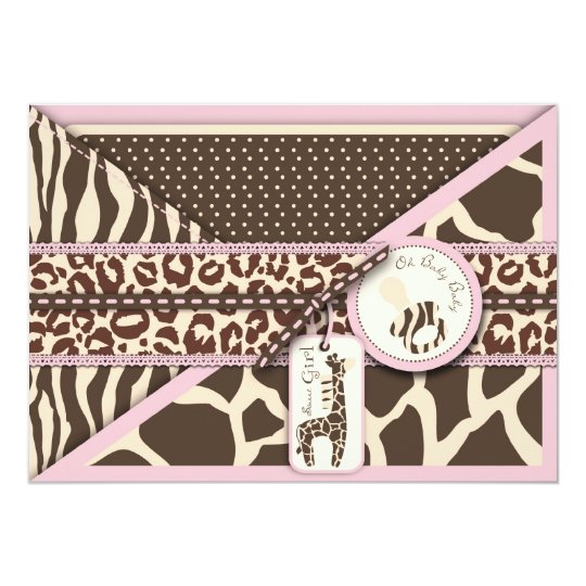 Safari Girl Invitation Card 2
