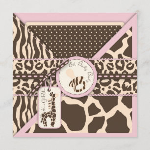 Safari Girl Invitation Square
