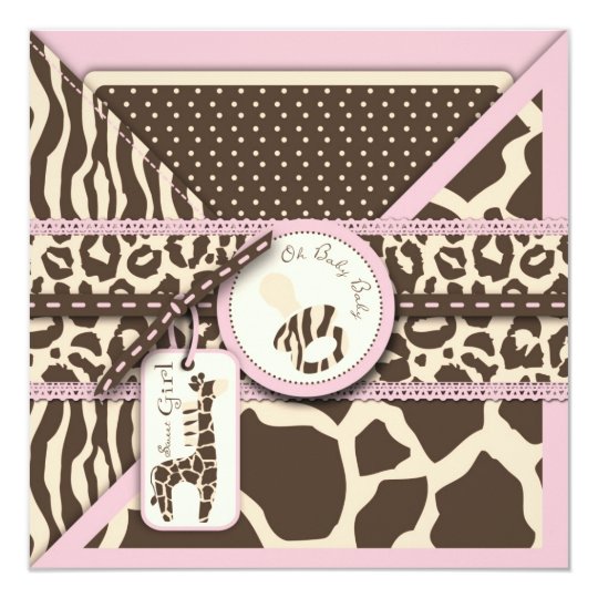 Safari Girl Invitation Square 2