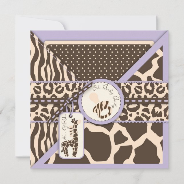 Safari Girl LAV Invitation Square 2 (Front)