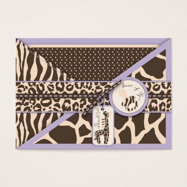 Safari Girl LAV TY Gift Tag 2 (Front)