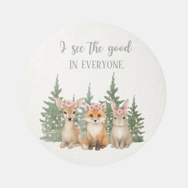 Safari Girl Nursery Inspirational Rug (Front)