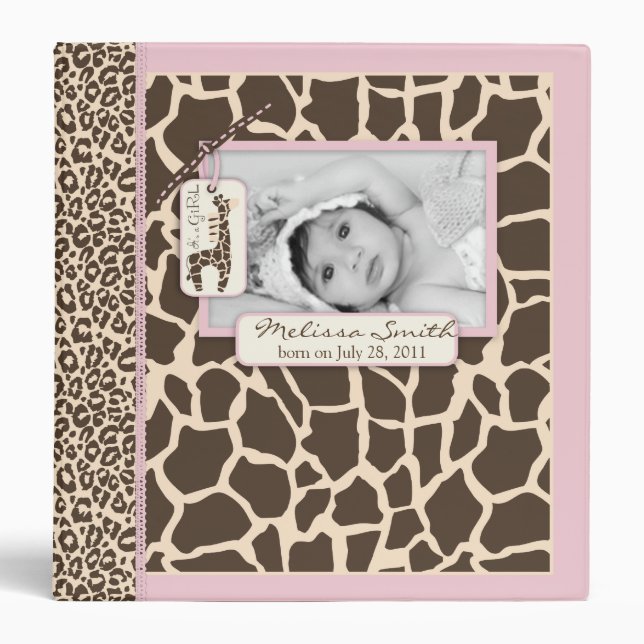 Safari Girl Photo Album 3 Ring Binder (Front)