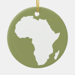 Safari Green Audacious Africa Ceramic Ornament