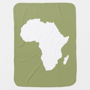 Safari Green Audacious Africa Receiving Blanket