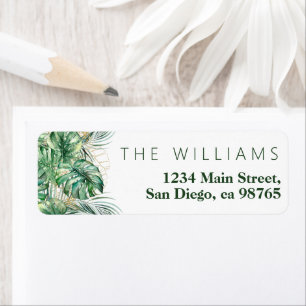 Safari Green & Gold boy Baby Shower Label