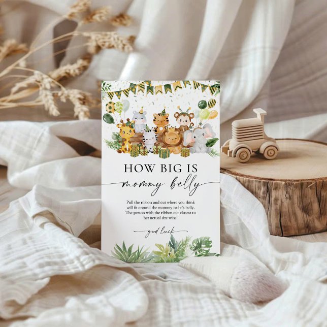 Safari How Big is Mommy's Belly Baby Shower Game (Creator Uploaded)