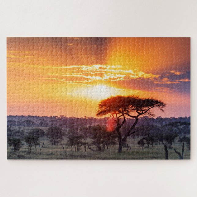 Safari in the Serengeti National Park Jigsaw Puzzle (Horizontal)