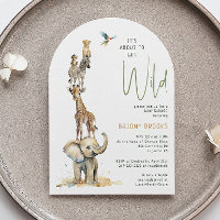 Safari "It's About To Get Wild" Baby Shower Arch