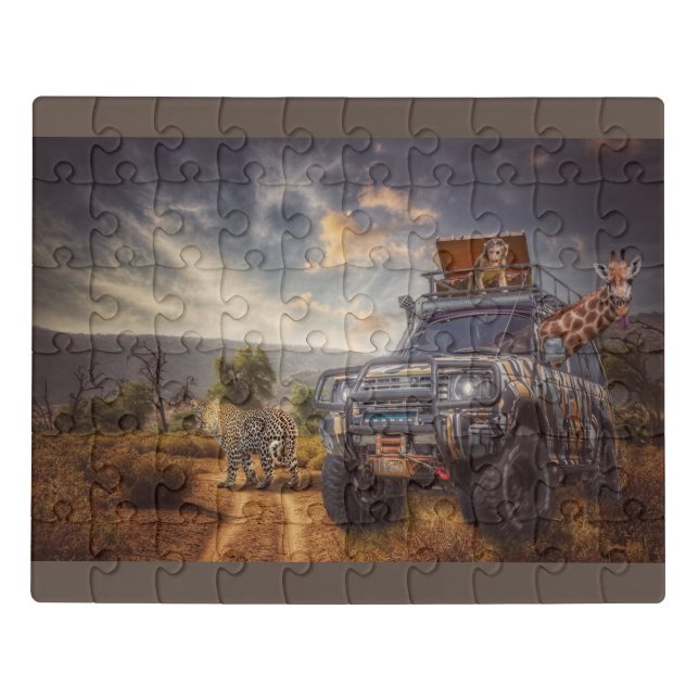 Safari Jeep Jigsaw Puzzle (Puzzle Horizontal)