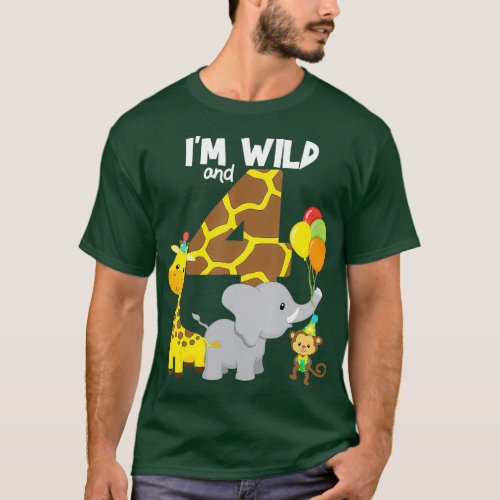 Safari Jungle Animal for the Im Wild 4 Zoo Birth T_Shirt