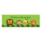 Safari Jungle Animal Goodie Bag Tags Gift Tags