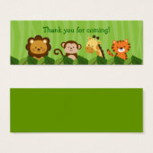 Safari Jungle Animal Goodie Bag Tags Gift Tags (Front & Back)