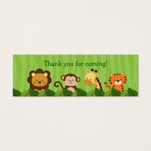 Safari Jungle Animal Goodie Bag Tags Gift Tags Business Cards