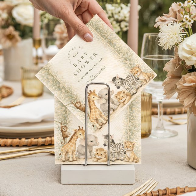 Safari Jungle Animals Arch Baby Shower Napkins (Creator Uploaded)