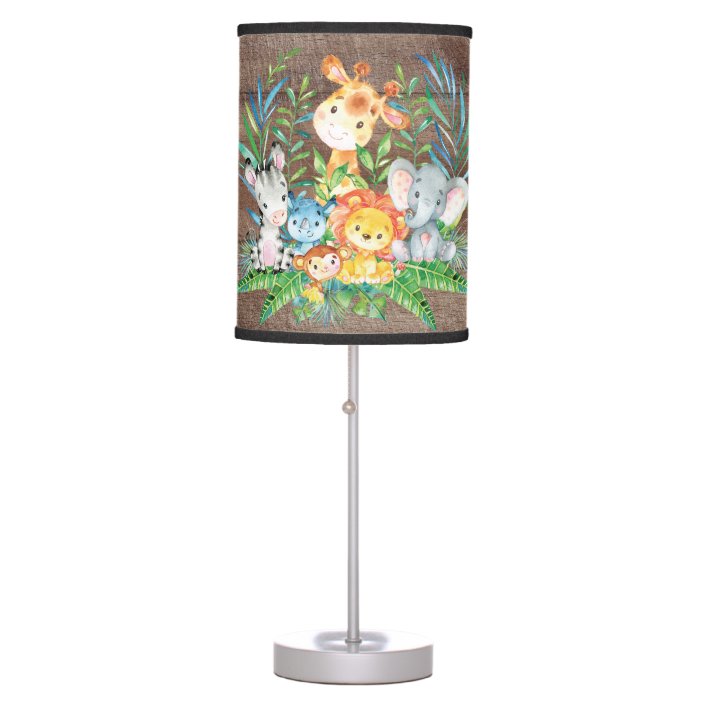 Safari Jungle Animals Baby Girl Boy Nursery Lamp