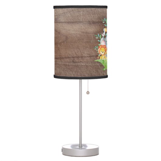 Safari Jungle Animals Baby Girl | Boy Nursery Lamp (Left)