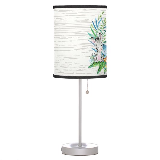 Safari Jungle Animals Baby Girl | Boy Nursery Lamp (Left)