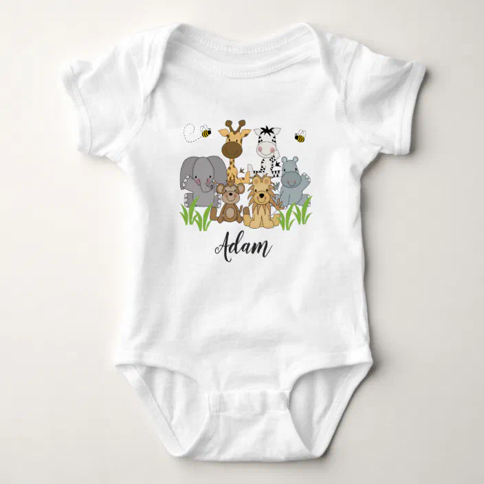 Gender Neutral Bodysuit or tshirt Wildlife ZOO DAY Bee Baby Clothes Animals Baby boy or baby girl.