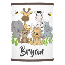 Safari Jungle Animals Baby Nursery Kids Room Lamp Shade