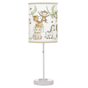 Safari Jungle Animals Baby Nursery Table Lamp