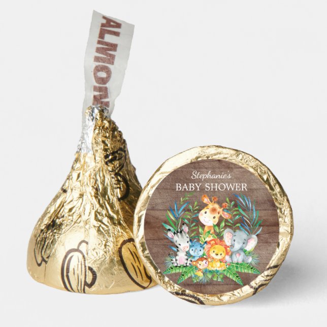 Safari Jungle Animals Baby Shower  Hershey®'s Kisses® (Front)