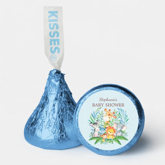 Safari Jungle Animals Baby Shower  Hershey®'s Kisses® (Front)