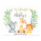 Safari Jungle Animals Baby Shower Welcome Sign