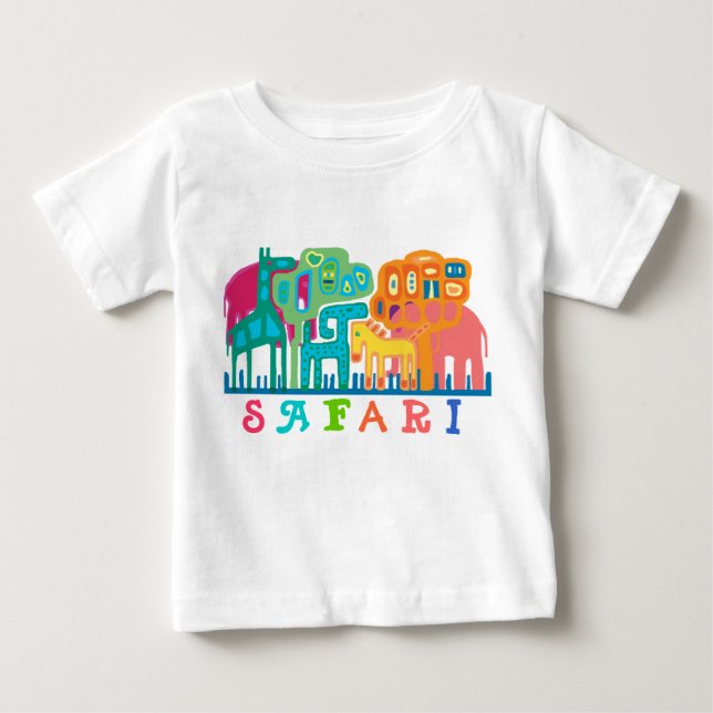 Safari - jungle animals baby T-Shirt (Front)