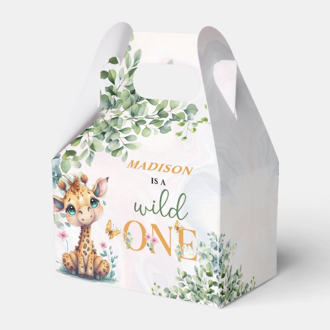 Safari Jungle Animals Birthday Favor Boxes (Back Side)