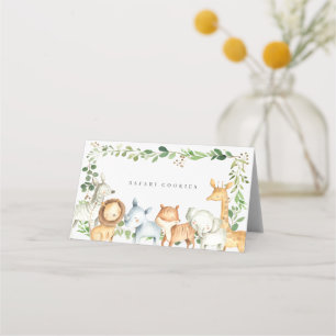 Safari Jungle Animals Buffet Food Labels Place Card
