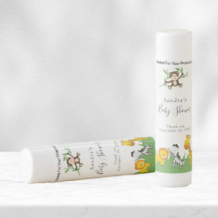 Safari Jungle Animals Cute Baby Shower Neutral Lip Balm