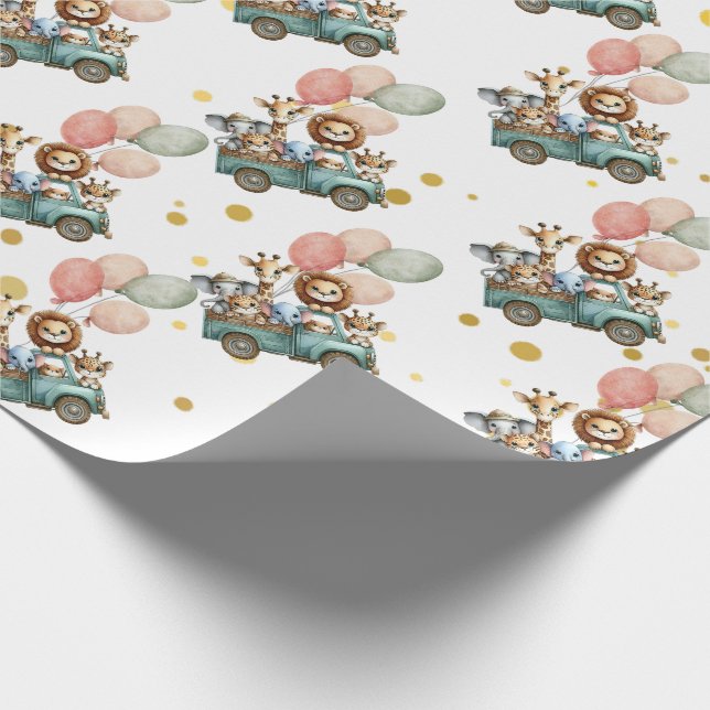 Safari Jungle Animals Nursery  Wrapping Paper (Corner)