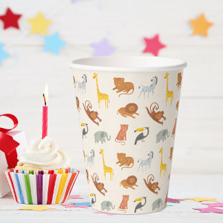 Safari Jungle Animals Paper Cups
