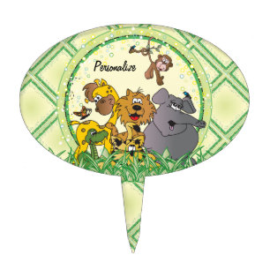 *Safari Jungle Baby Animals Cake Topper