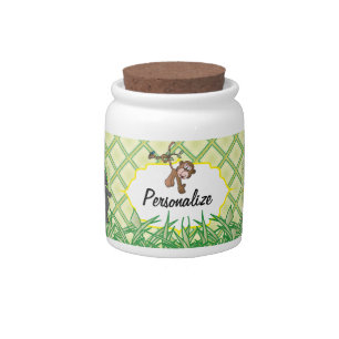 Safari Jungle Baby Animals Candy Jar