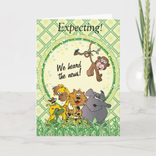 Safari Jungle Baby Animals Card