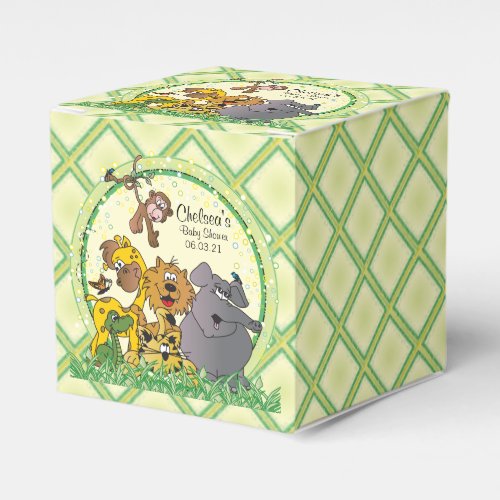 Safari Jungle Baby Animals Favor Boxes